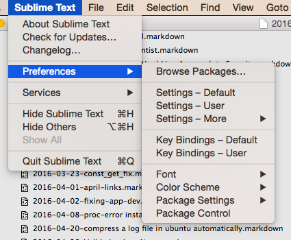 How to Access the User Preferences OSX